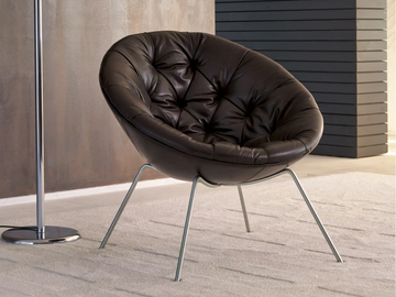 NEST ONE - Leather armchair by Désirée divani - view 2